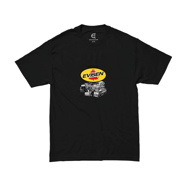 Evisen Skateboards T-SHIRTS SMOOTHEST OIL - BLACK