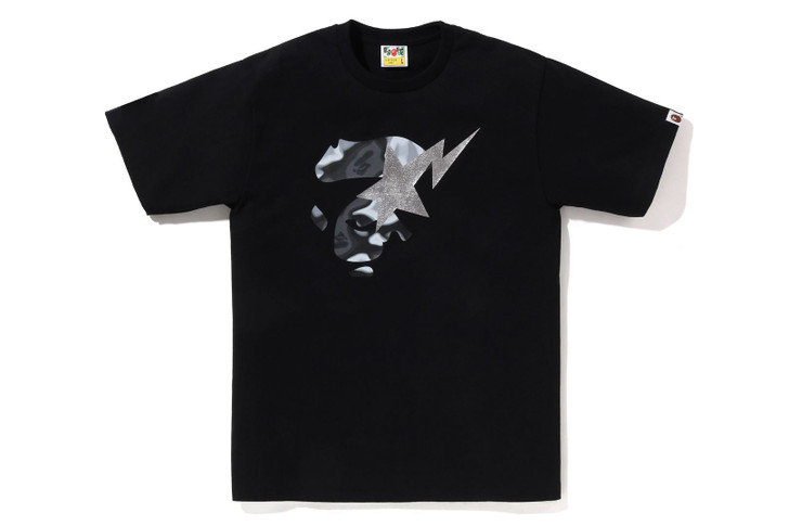 Picture No.1 of BAPE LIQUID CAMO APE FACE STA TEE 1K30-110-031