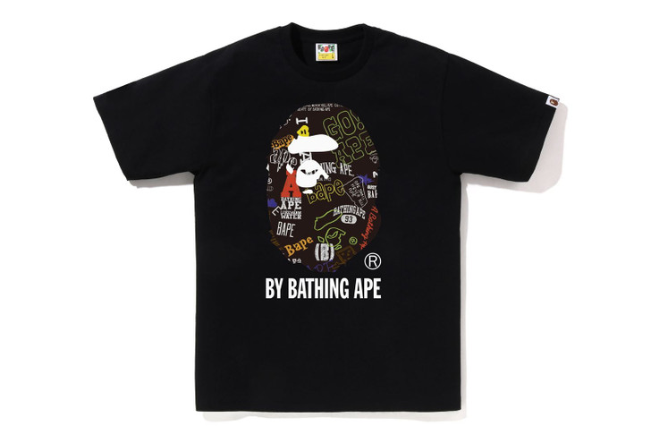 HAND DRAW PATTERN BY BATHING APE TEE 1K30-110-310