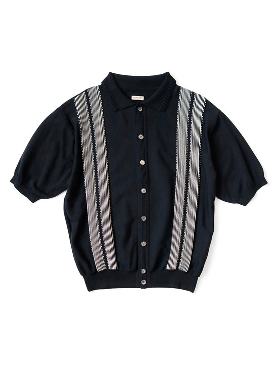 Picture No.1 of KAPITAL 14G Cotton Knit Oyster Aloha Polo K2403KN122