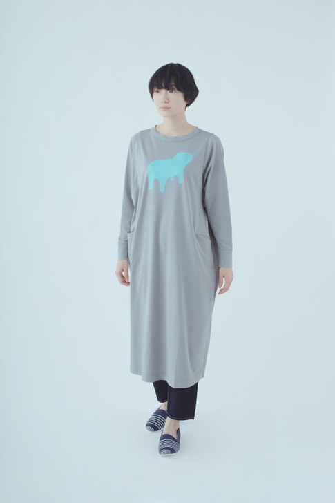 Picture No.1 of minä perhonen Liquide Long Sleeve Cut And Sew Dress 2021 s/s ZS8524