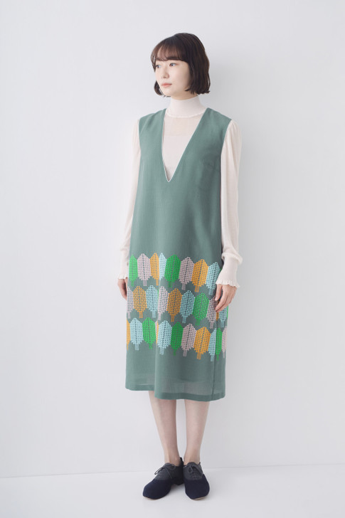 Picture No.1 of minä perhonen forest candyV-neck Dress 2023 s/s ABS3980