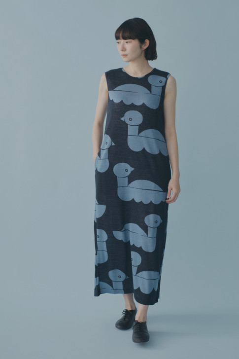 Picture No.1 of minä perhonen sea birds Cut And sew Dress 2024 s/s ACS8881