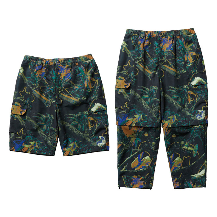 Picture No.1 of Evisen Skateboards PINE TREE CAMO 2-WAY PANTS - BLACK 9122382840122