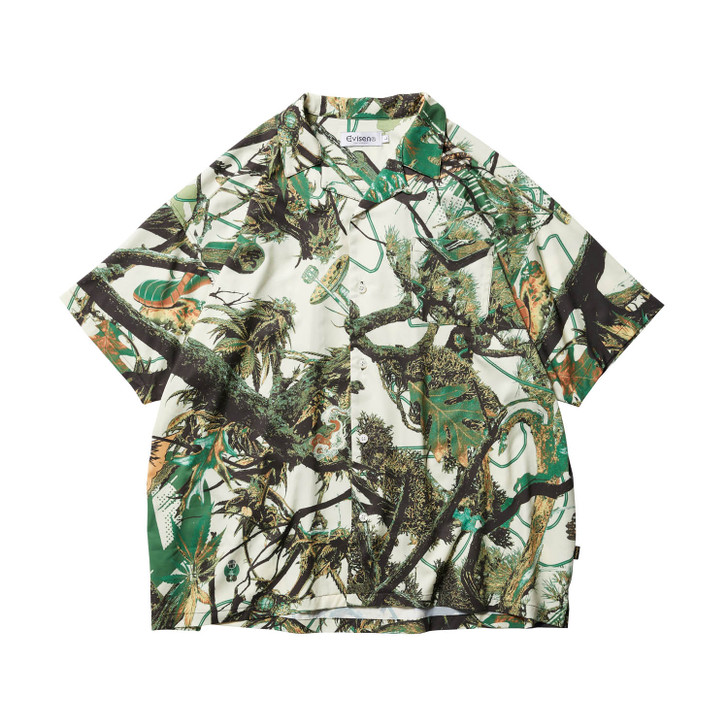 Picture No.1 of Evisen Skateboards PINE TREE CAMO SHIRT - IVORY 9122394898746
