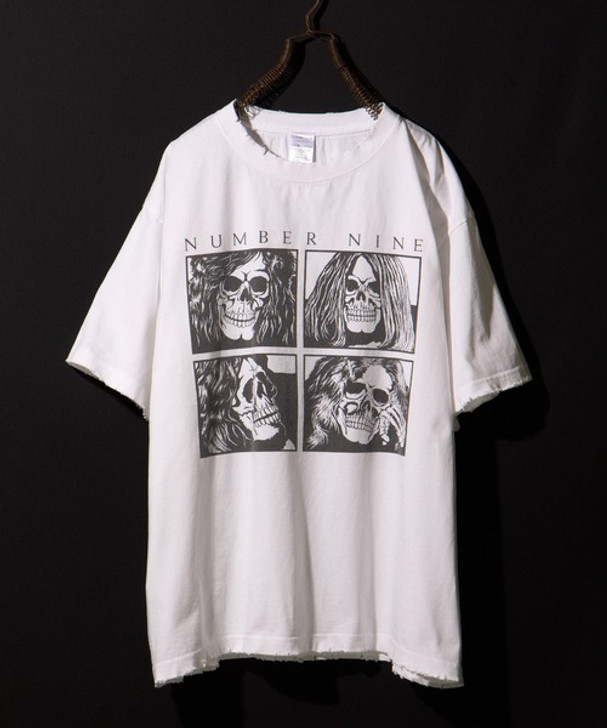 Picture No.1 of NUMBER (N)INE VINTAGE WASH DAMAGE CLASSIC LOGO T-SHIRT S24NT004