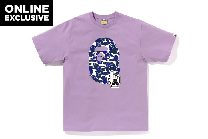 BAPE CAMO GO APE POINTER BIG APE HEAD TEE 1K25-110-010