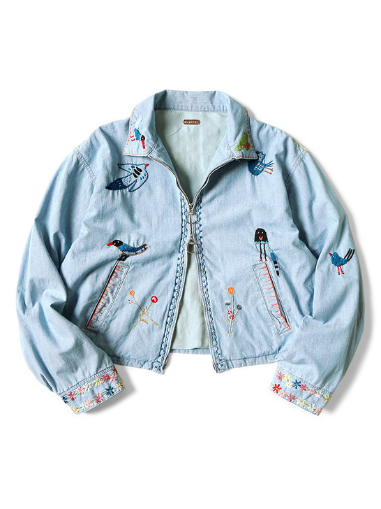 Chambray Drizzler Jacket (Magpie Embroidery) K2404LJ127