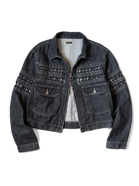 KAPITAL Jacket 11.5Oz Black Denim Gypsy Driller JKT