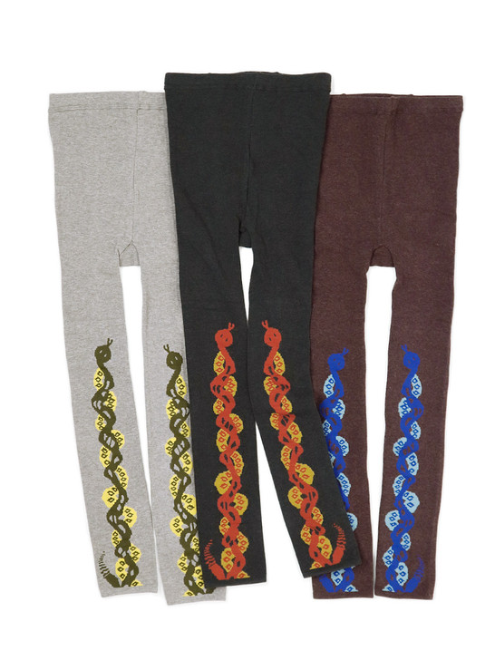 Picture No.1 of KAPITAL 200 Pieces Weaving Kuba Snake Print Leggings K2409XS522