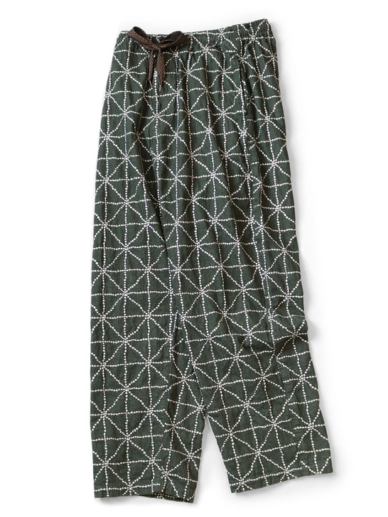 8Oz Color Denim FOLK-DOJO Embroidered Easy Pants K2209LP008EK-1628LP