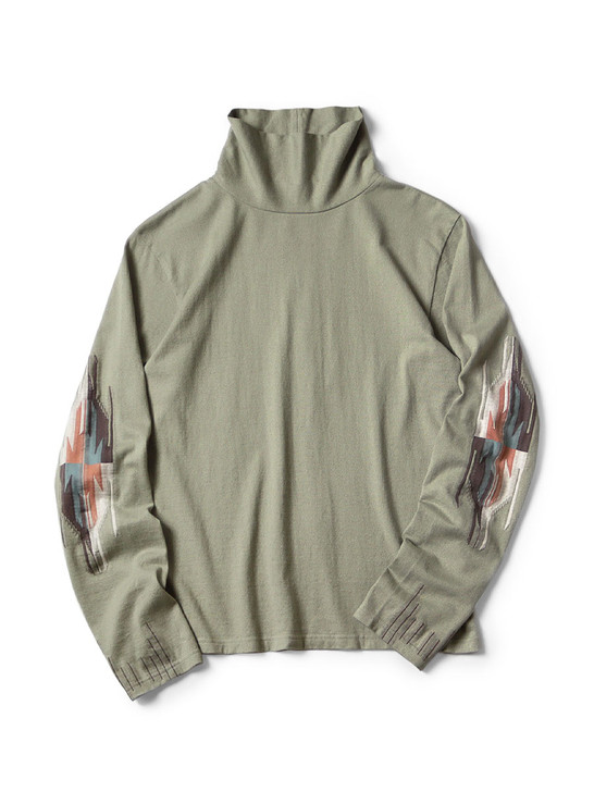 KAPITAL T-Shirt Ortega Jersey High Neck Long T-Shirt