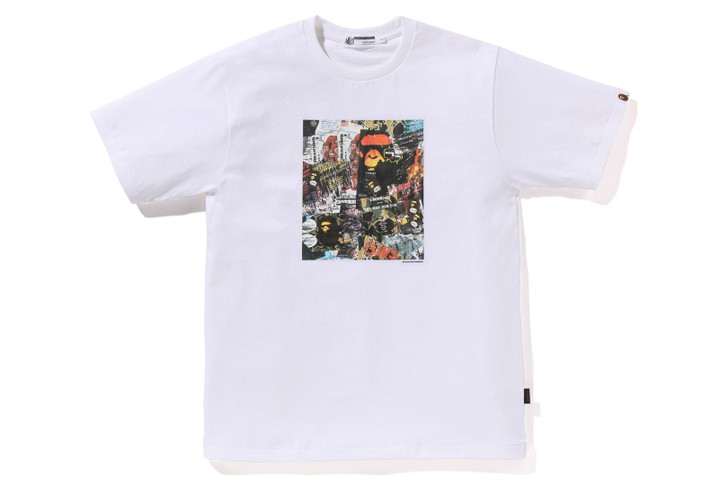 BAPE FLYER PATTERN PRINT TEE 1K70-109-005