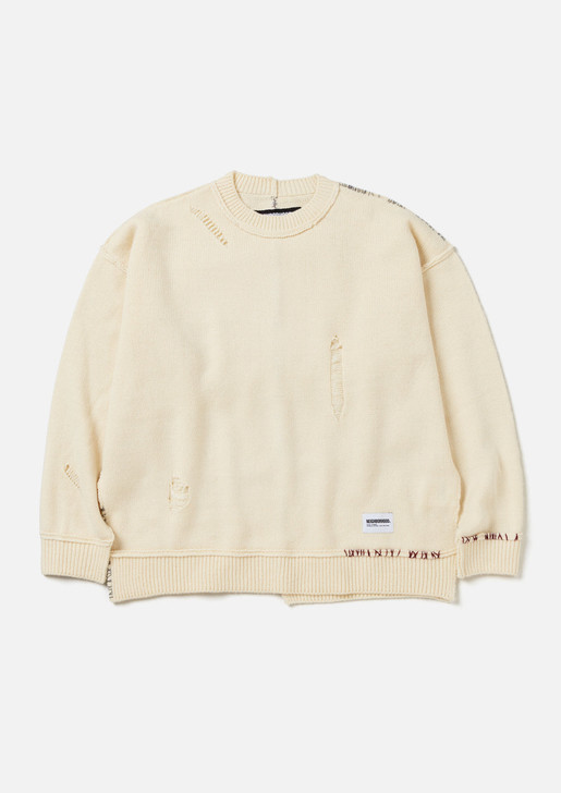NEIGHBORHOOD KNIT / CUT SEWN SAVAGE CREWNECK SWEATER