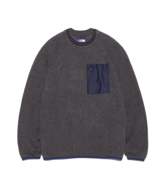 THE NORTH FACE PURPLE LABEL / Mohair Field Crewneck Pullover/ニット/L/BRW/無地/N24FJ052/毛玉 THE NORTH FACE Purple Label KNIT Mohair Field Crewneck Pullover