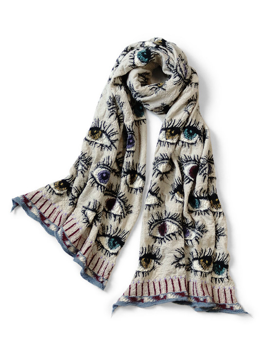 Felted Wool SPEAKEASY Scarf (Colorful) K2410XM538