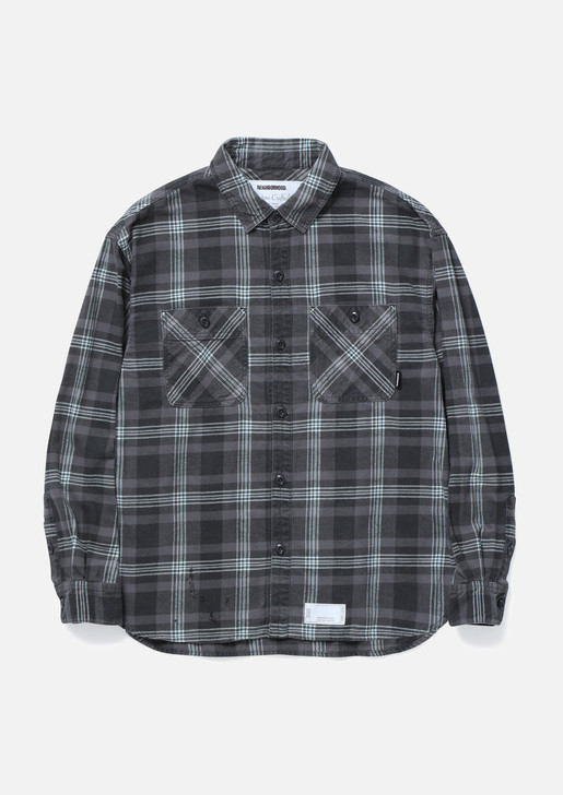 NEIGHBORHOOD SHIRTS SAVAGE TARTAN CHECK SHIRT LS