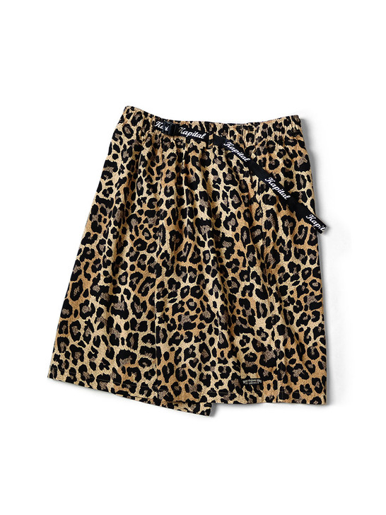 KAPITAL Short Pants Combed Burberry Leopard Print Easy Shorts