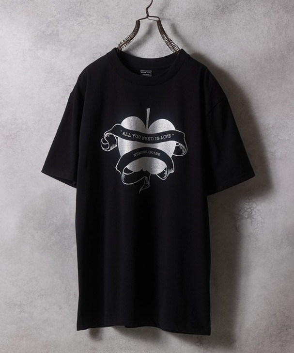 Picture No.1 of NUMBER (N)INE NUMBER (9)INE APPLE GLITTER PRINTED T-SHIRT / Number Nine Apple Motif Glitter Print T-Shirt S25NT008