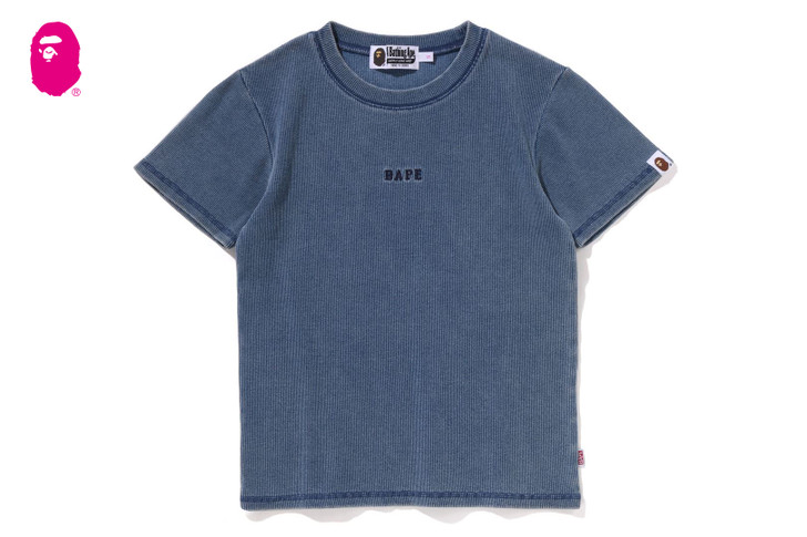 BAPE INDIGO RIB TEE 1L80-209-002