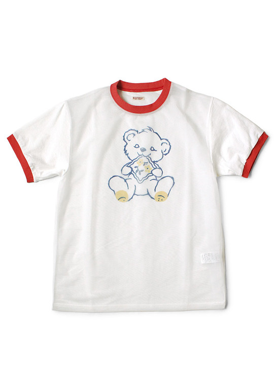 Sheer Jersey x 20/- Jersey Ringer T-shirt (PECKISH Little Bear pt) K2506SC231