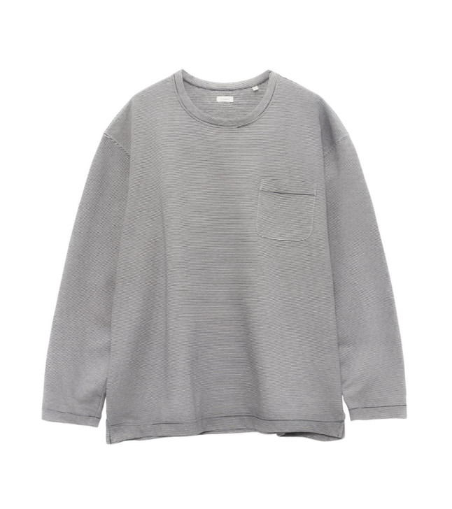 nanamica Micro Stripe Pocket L/S Tee S25FH068 8158
