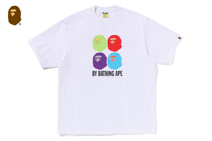 MULTI APE HEAD BY BATHING APE RELAXED FIT TEE 1L80-110-318