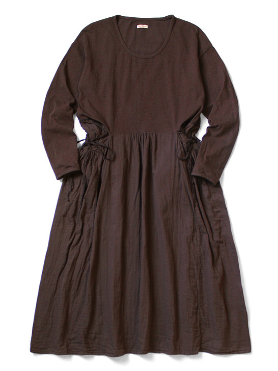 Jersey x Double Gauze Butter Dress EK-463OP