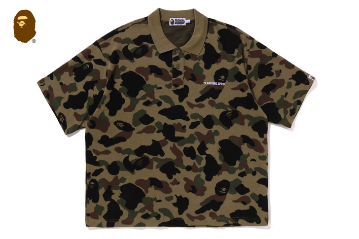 1ST CAMO JACQUARD LOGO RELAXED FIT POLO SHIRT 1L80-112-302