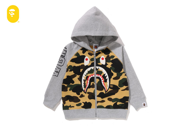 1ST CAMO SHARK PATCH ZIP HOODIE 1L80-315-003