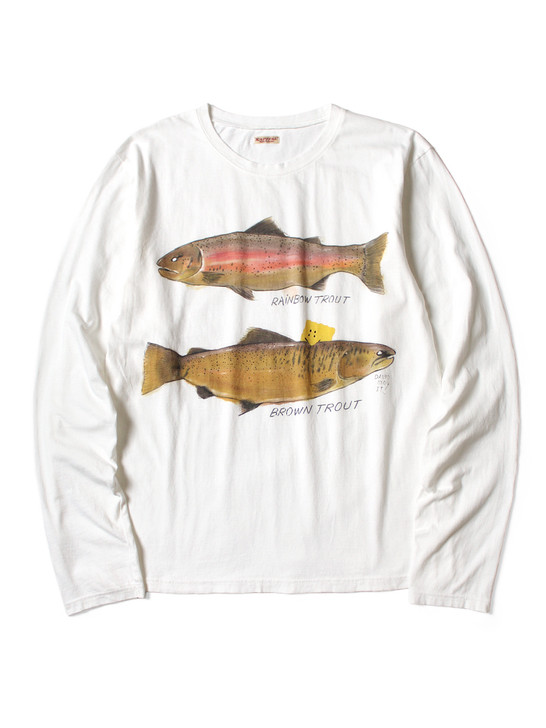 20/- Jersey Crew-Long T-Shirt (2 Trout Peckish Rainbow Ypt) K2508LC004