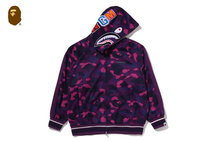 COLOR CAMO SHARK RELAXED FIT HOODIE TRACK JACKET 1L80-115-312