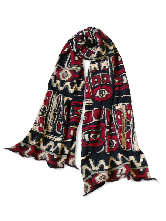 KAPITAL Scarves Felted Wool Alaska-Raven Scarf