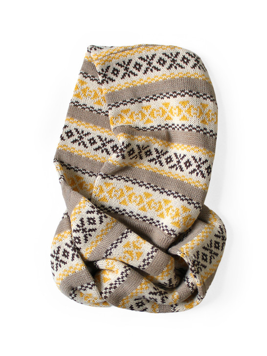 5G Wool Yellowknife Fair Isle Balaclava Scarf K2510XH534