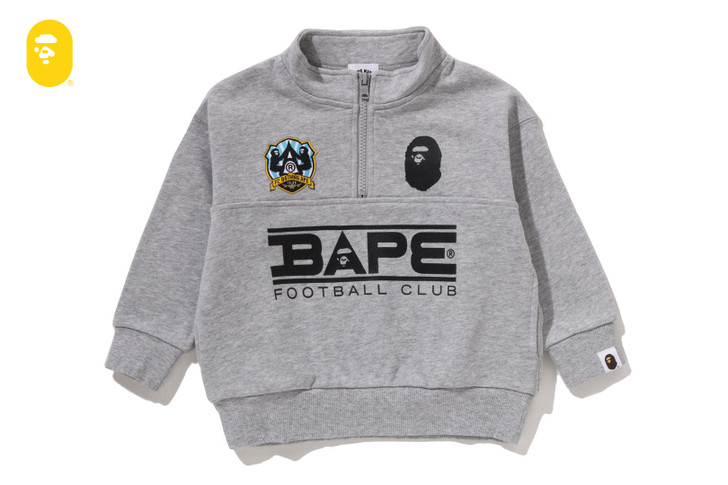BAPE EMBROIDERY PATCH RELAXED FIT HALF ZIP SWEATSHIRT 1M30-313-002