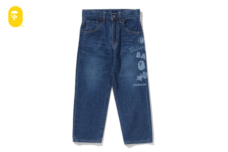 BAPE MULTI GRAPHICS 10 OZ DENIM PANTS 1M30-350-003