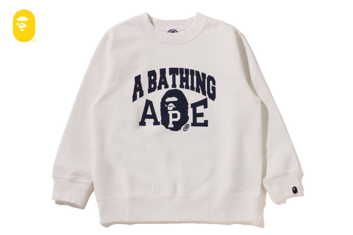 BAPE WASHED EFFECT CREWNECK SWEATSHIRT 1M30-313-001