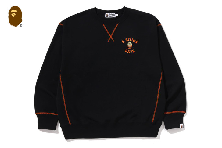 A RISING BAPE RELAXED FIT CREWNECK SWEATSHIRT 1M20-113-001