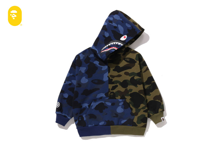 SPLIT CAMO SHARK RELAXED FIT PULLOVER HOODIE 1M30-314-001