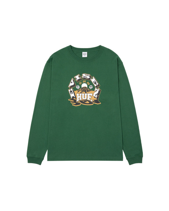 HUF x EVISEN HUFUJI L/S TEE - DARK GREEN 9976884920634