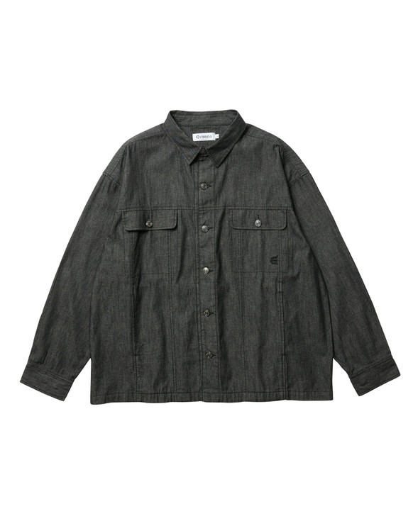 2ND CHAMBRAY DENIM SHIRT - BLACK 10042971455802