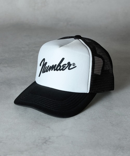 Number⑨ PRINTED MESH CAP / Number Nine Logo printed mesh cap BA2NA002