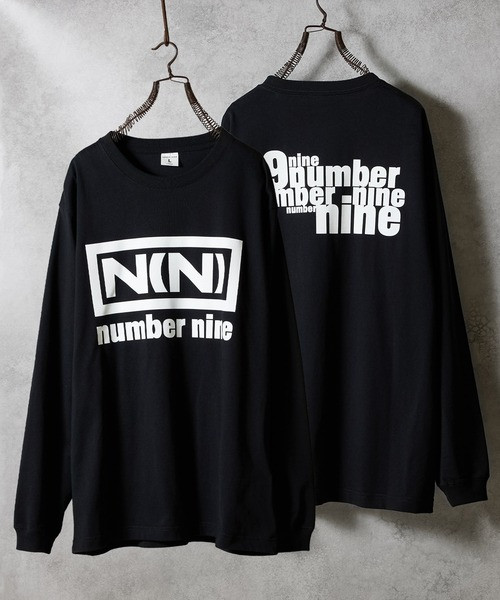 N(N) number nine PRINTED CLASSIC L/S T-SHIRT / NN Number Nine Logo Print Classic Long Tee F25NLT005