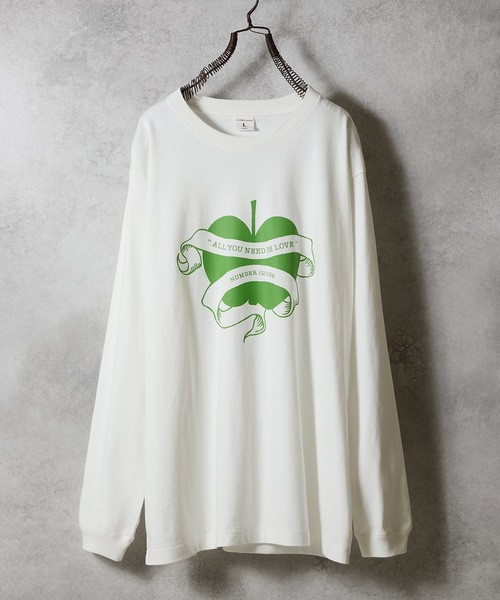 NUMBER (9)INE APPLE PRINTED CLASSIC L/S T-SHIRT / Number Nine Apple Logo Print classic Long-sleeved T-shirt F25NLT006