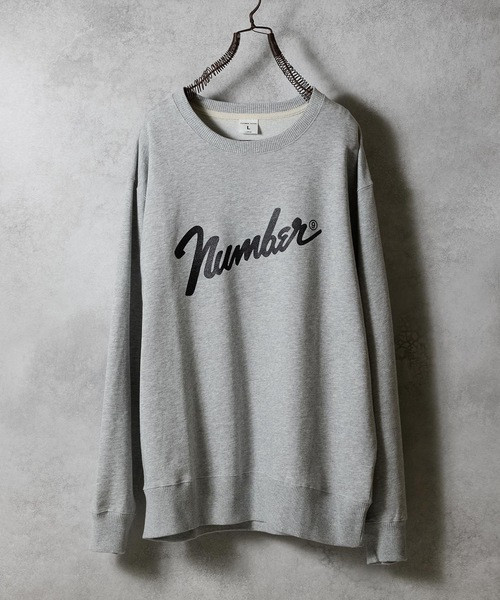 Number⑨ PRINTED CLASSIC CREWNECK SWEATSHIRT / Number Nine Logo Print classic Crew Neck sweatshirt F25NC005