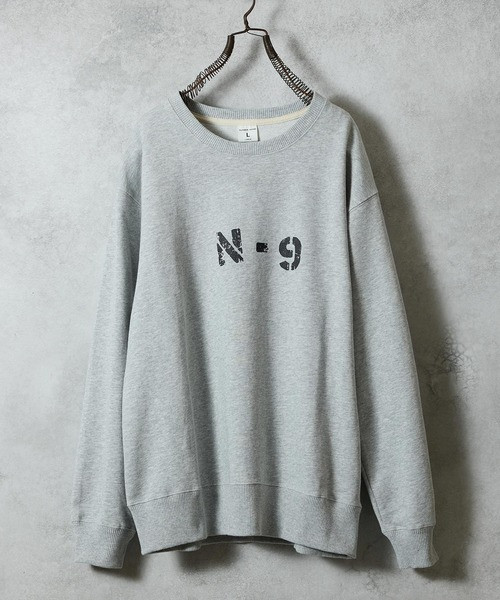 N-9 PRINTED CLASSIC CREWNECK SWEATSHIRT / N-9 Logo Print classic Crew Neck sweatshirt F25NC014