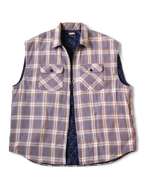 Flannel Check x Quilted Sleeveless Vest K2511SJ195