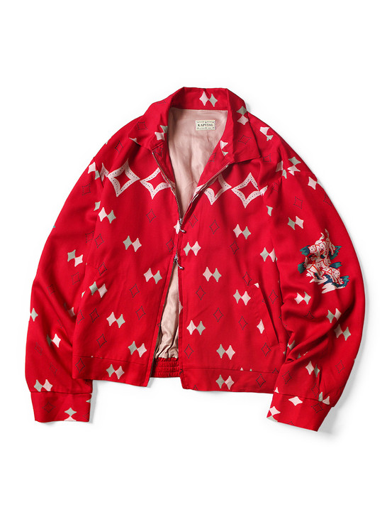 #1207 KAPITAL KOUNTRY カモ柄ギャザージャケット KAPITAL Jacket Rayon Twill Ainu Mosir Print Drizzler Jacket