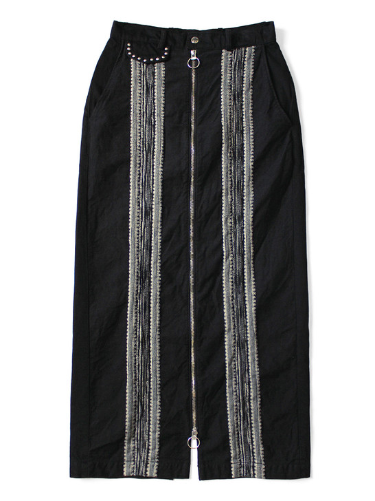 12Oz Arrow Pattern Jacquard Denim Boogie Day Skirt K2510SK118