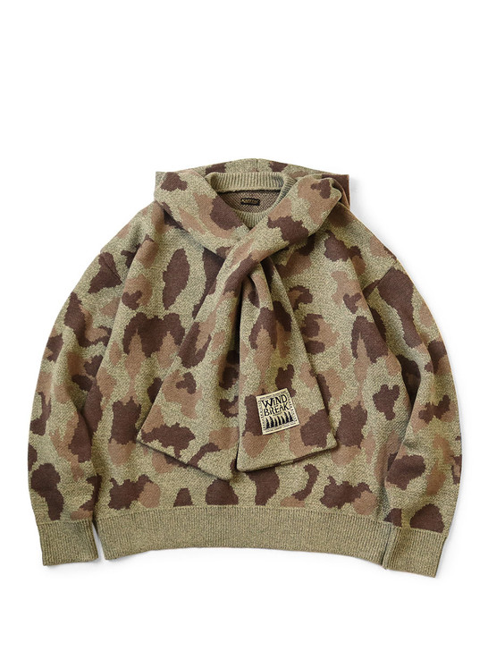 5G Camouflage Knit KESA Hooded Sweater K2411KN123